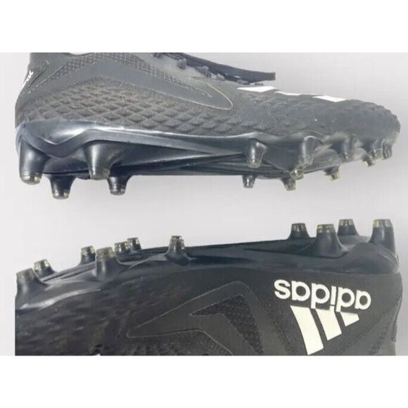 Adidas Freak Football Cleats Black & White Lace-Up Molded Studs Mens 10.5 - Picture 4 of 12